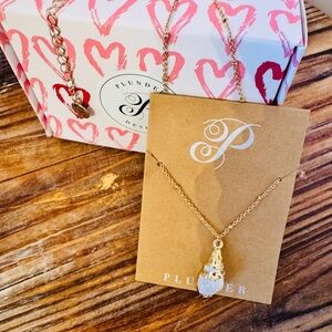 Plunder Designs Gold Shell Pendant Necklace Retired “Shore” Style New In Box